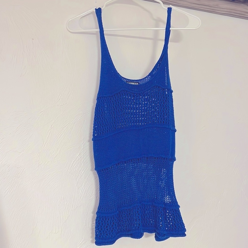 Royal Blue Crochet Top